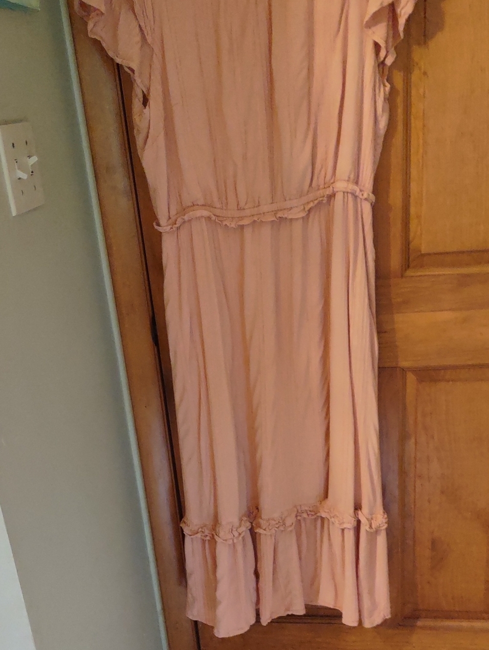 Universal Thread Blush Pink Maxi Dress with Ruffle Trim